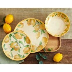 Lemons Outdoor Melamine Dinnerware Set -Famous Tableware Store lemons melamine dinnerware set 5293373 3