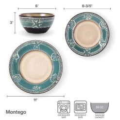 Montego 12 Piece Dinnerware Set, Service For 4 15 Montego 12 Piece Dinnerware Set, Service For 4 -Famous Tableware Store montego 12 piece dinnerware set service for 4 5293653 5