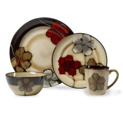 Painted Poppies 32 Piece Dinnerware Set, Service For 8 -Famous Tableware Store painted poppies dinnerware set 5111340 1 bc78efe8 8680 4c42 a092 51646290509a