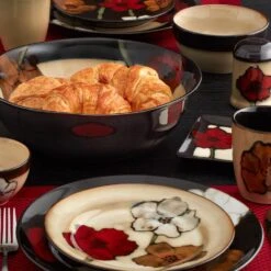 Painted Poppies Salad Plate -Famous Tableware Store painted poppies salad plate 5105833 3