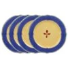 Pistoulet® Set Of 4 Dinner Plates With Blue Band -Famous Tableware Store pistoulet set of 4 dinner plates with blue band K443700400 1