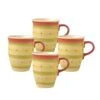 Pistoulet® Set Of 4 Mugs With Red Handle -Famous Tableware Store pistoulet set of 4 mugs with red handle K437028991 1