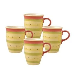 Pistoulet® Set Of 4 Mugs With Red Handle