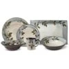 Rustic Leaves Service For 8 With Serveware -Famous Tableware Store rustic leaves service for 8 with serveware K61975499 1