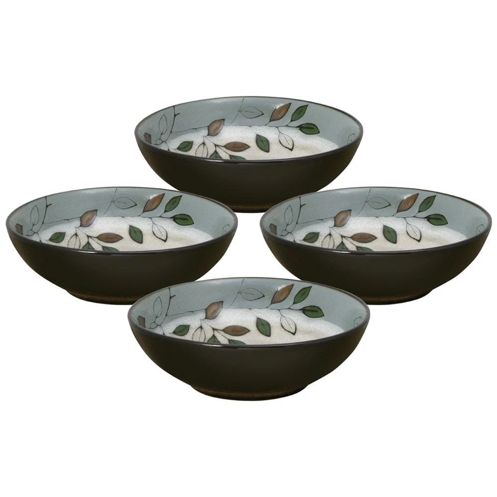 Rustic Leaves Set Of 4 Individual Pasta Bowls 3 Rustic Leaves Set Of 4 Individual Pasta Bowls