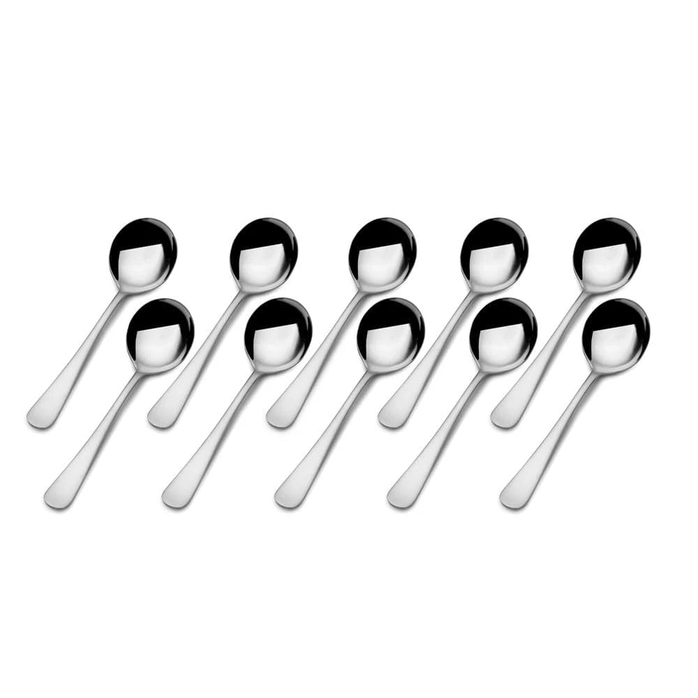 Satin Symmetry Set Of 10 Bouillon Spoons 3 Satin Symmetry Set Of 10 Bouillon Spoons