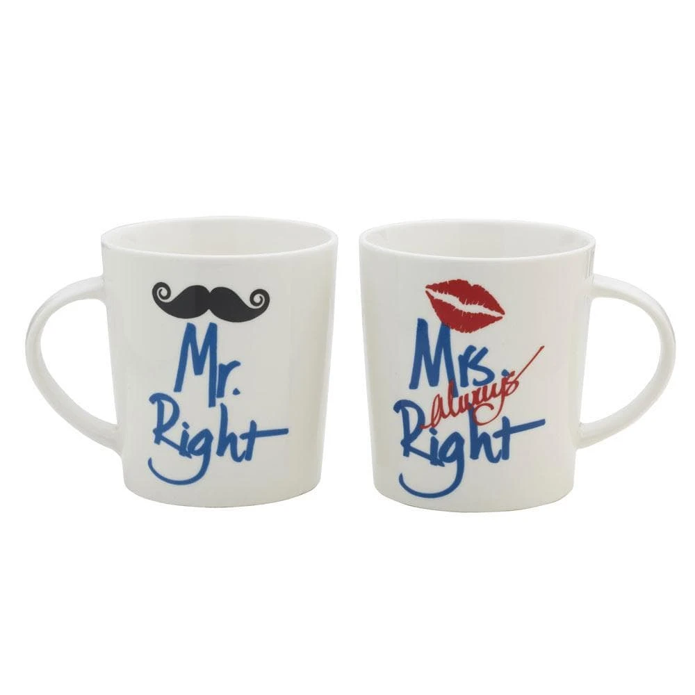 Sentiment Mugs Set Of 2 Mr And Mrs Right Mugs 3 Sentiment Mugs Set Of 2 Mr And Mrs Right Mugs