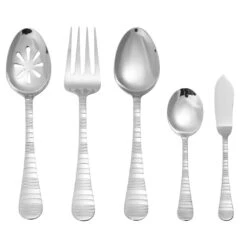 Famous Tableware Store -Famous Tableware Store stripe frost 65 piece flatware set service for 12 5231624 2