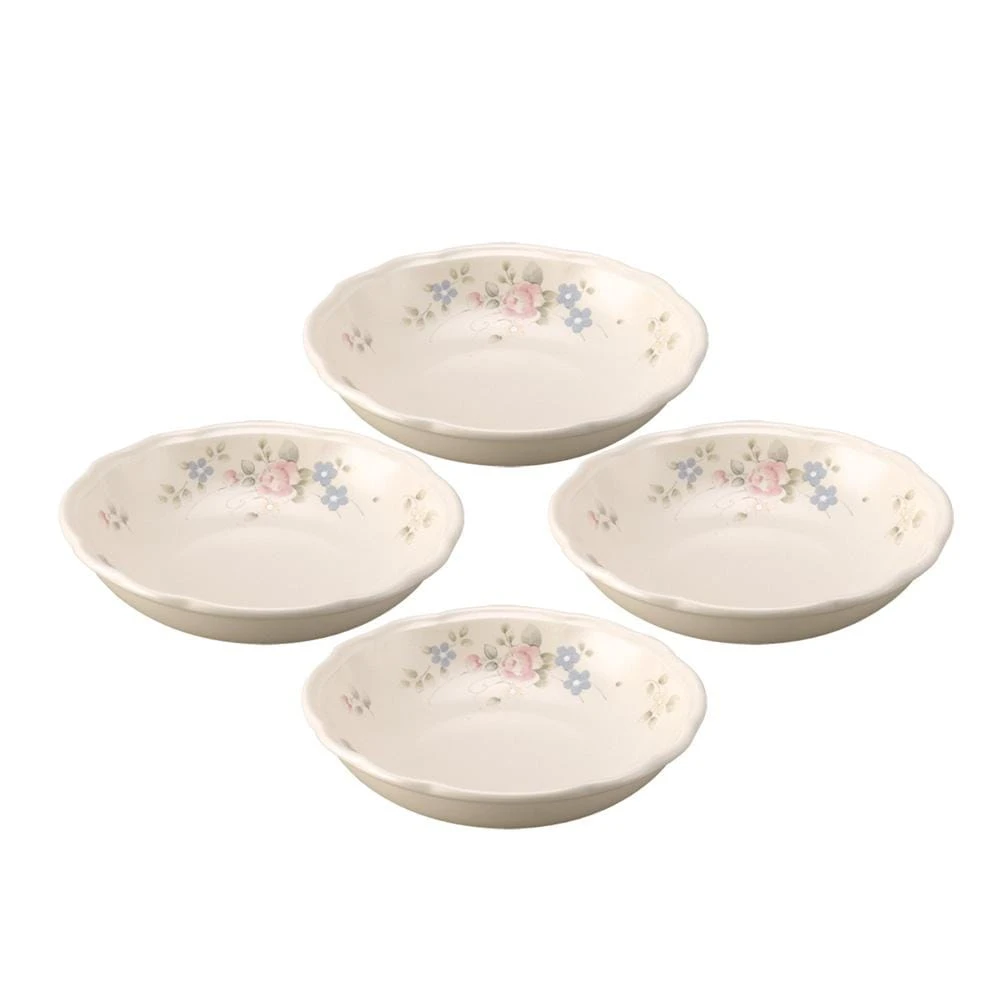 Tea Rose Individual Pasta Bowls, Set Of 4 3 Tea Rose Individual Pasta Bowls, Set Of 4