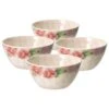 Tea Rose Set Of 4 Outdoor Melamine Cereal Bowls -Famous Tableware Store tea rose set of 4 melamine cereal bowls K45214184 1