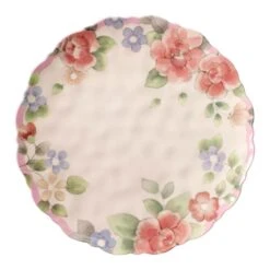 Tea Rose Set Of 4 Outdoor Melamine Dinner Plates -Famous Tableware Store tea rose set of 4 melamine dinner plates K45205472 3