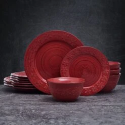 Trellis Snowflakes 12 Piece Dinnerware Set, Service For 4 -Famous Tableware Store trellis snowflakes 12 piece dinnerware set service for 4 5296749 3