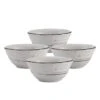 Trellis White Set Of 4 Fruit Bowls
