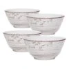 Trellis White Set Of 4 Soup Cereal Bowls -Famous Tableware Store trellis white set of 4 soup cereal bowls K45207539 1