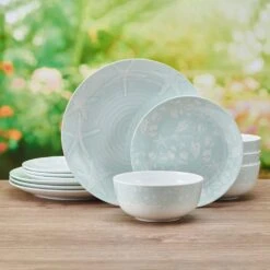 Venice 12 Piece Outdoor Melamine Dinnerware Set, Service For 4 13 Venice 12 Piece Outdoor Melamine Dinnerware Set, Service For 4 -Famous Tableware Store venice 12 piece melamine dinnerware set service for 4 5302582 3