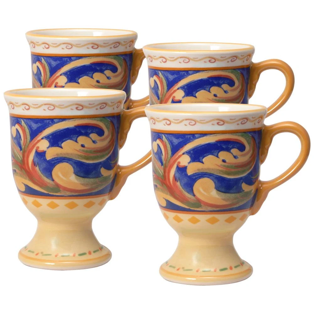 Villa Della Luna® Set Of 4 Pedestal Mugs 3 Villa Della Luna® Set Of 4 Pedestal Mugs
