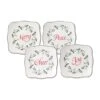 Winterberry® Set Of 4 Sentiments Square Appetizer Plates -Famous Tableware Store winterberry set of 4 sentiments square appetizer plates 5226893 1