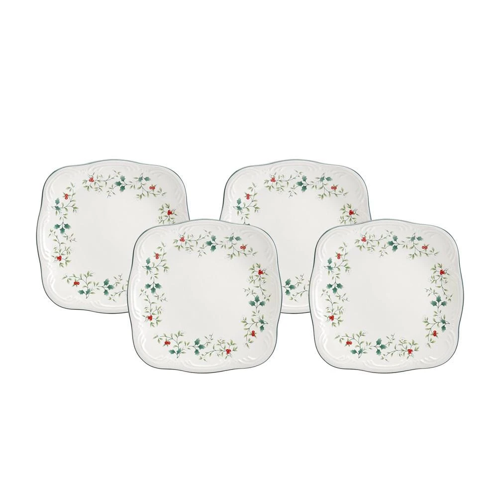 Winterberry® Set Of 4 Square Salad Plates 3 Winterberry® Set Of 4 Square Salad Plates