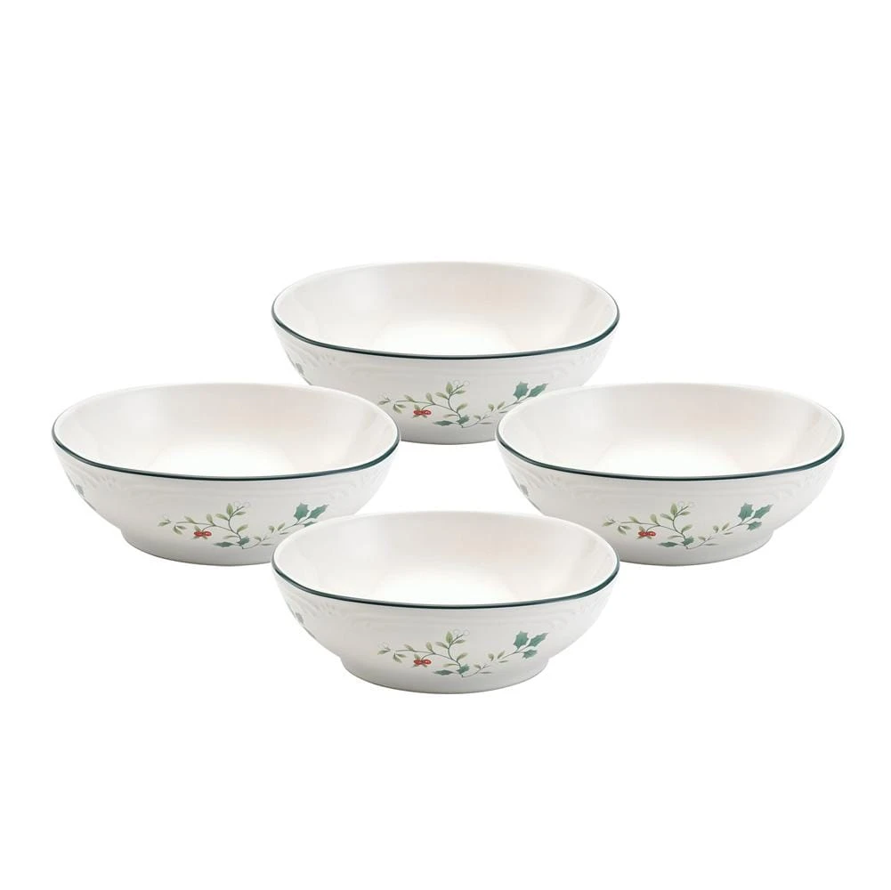 Winterberry® Set Of 4 Square Soup Cereal Bowls 3 Winterberry® Set Of 4 Square Soup Cereal Bowls