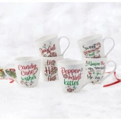 Winterberry® Set Of 6 Sentiment Mugs -Famous Tableware Store winterberry set of 6 mugs 5285701 3