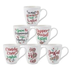 Winterberry® Set Of 6 Sentiment Mugs -Famous Tableware Store winterberry set of 6 mugs 5285701 4