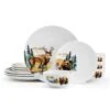 Woodland Animals 12 Piece Dinnerware Set, Service For 4 1 Woodland Animals 12 Piece Dinnerware Set, Service For 4 -Famous Tableware Store woodland animals 12 piece dinnerware set service for 4 5293649 1